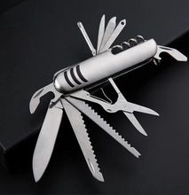 14 In 1 Multi Purpose Folding Pocket Tools Swiss Army Knife Stainless Steel Outdoor Camping Hiking